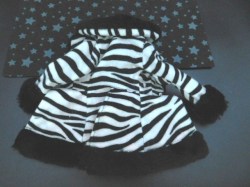 16 inch black white coat back